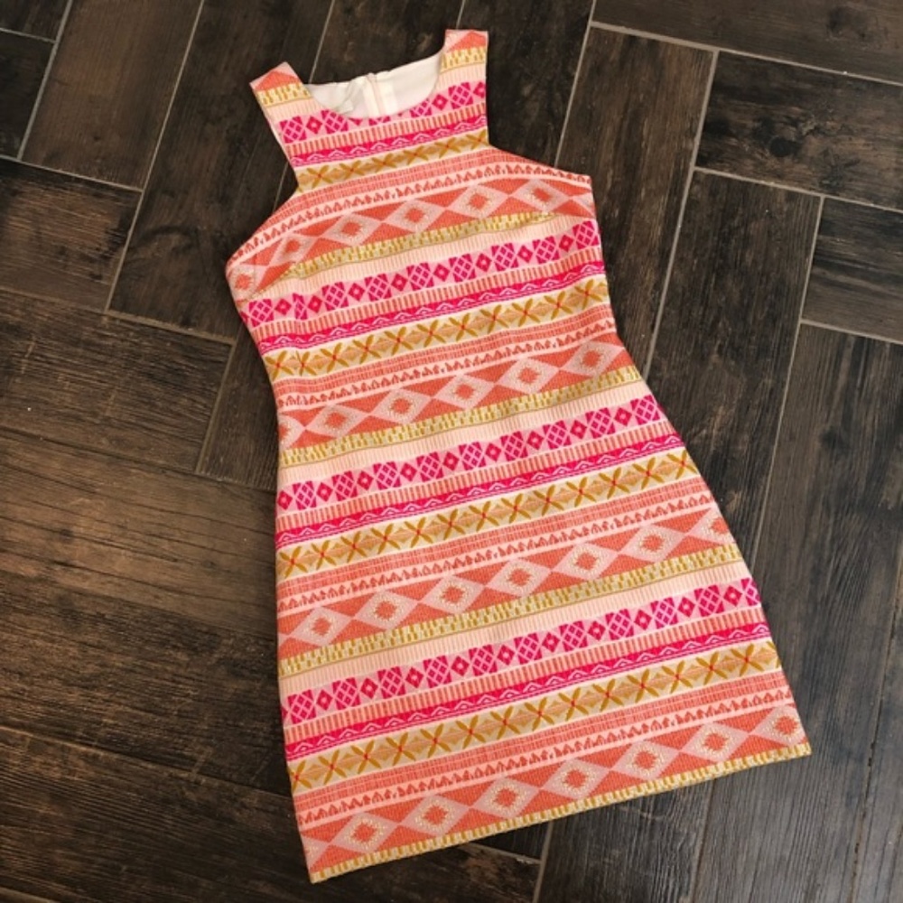 NWT Santa Cruz Dress, Pink and Orange.